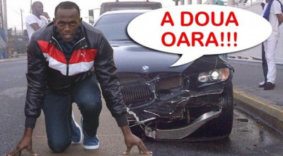 Usain Bolt nu are probleme cu Olimpiada. Dar are cu BMW-ul M3 - Photo