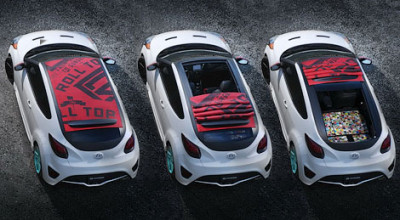 Hyundai şi-a transformat hatchback-ul asimetric într-un cabrio cu trei uşi - Photo