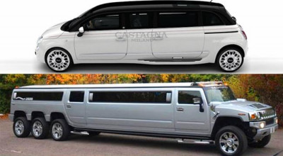 Cea mai lungă limuzină mică vs cea mai lungă limuzină mare - Photo