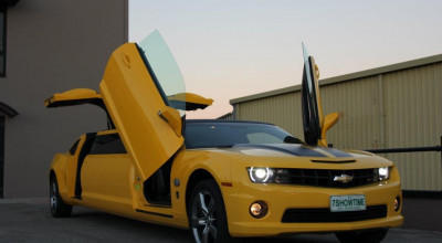 Chevrolet Camaro Bumblebee transformat într-un Stretch Limo - Photo