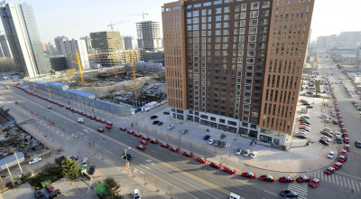 Rând la o staţie de alimentare cu combustibil, Taiyuan, China - Photo