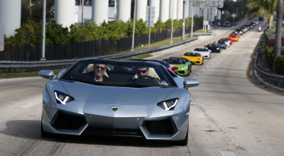 Lamborghini a organizat o paradă pe Aeroportul din Miami - Photo