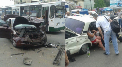 Accident în lanţ pe strada Calea ieşilor din capitală. O persoană este în comă - Photo