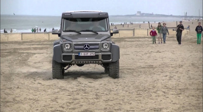 Iată cum te poţi distra cu un Mercedes-Benz G63 AMG 6x6 pe plajă (VIDEO) - Photo