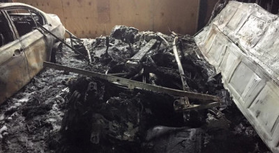 Ce vezi aici sunt rămăşiţele unui BMW i3 după un incendiu! - Photo