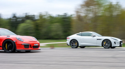 Jaguar F-Type R aruncă mănuşa unui Porsche GT3 RS! Află cine va ieşi învigător în această cursă! - Photo