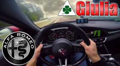 Uite de ce este în stare o Alfa Romeo Giulia Quadrifoglio dezlănţuită pe autostradă!! - Photo