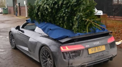 Doar nu ai luat-o ca să o ţii la icoane? Iată un bărbat care îşi foloseşte R8-ul mai mult decât pentru fiţe - Photo