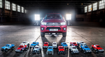 Un Hilux adevărat este tractat de 15 modele RC (radioghidate) mai mici, Hilux 4x4 (VIDEO) - Photo