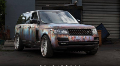 Folie ruginie şi jante de 24 de inch, este tot de ce are nevoie acest Range Rover pentru a ieşi în evidenţă - Photo