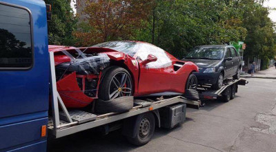 VIDEO: Cineva a importat în ţară un Ferrari 488 GTB accidentat! Oare va fi restaurat? - Photo