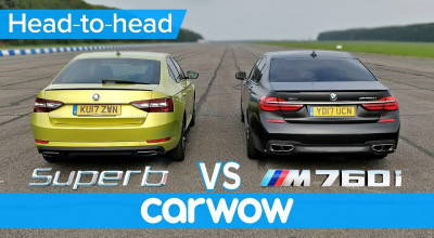 VIDEO: Poate Skoda Superb pretinde la nivelul unui BMW M760Li? Aflaţi în testul de mai jos - Photo