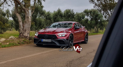 Mercedesul ce aduce frica în ochii lui Porsche Panamera, a fost fotografiat cu minim camuflaj! - Photo