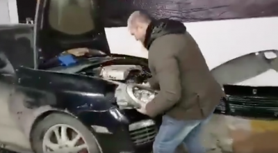 RUSIA: Ca să nu le mai fure farurile la Porsche Cayenne, rușii le-au legat câte o GRENADĂ cu inel! - Photo