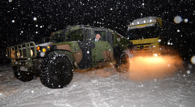 FOTO: Armata Națională în acțiune la deszăpezire și deblocarea camioanelor din nămeți - Photo