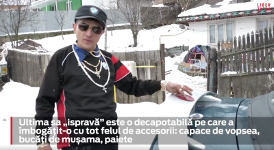 Cel mai mare fan BMW din Bacău are un Opel decapotabil înfrumusețat cu tot ce a găsit pe lângă casă! - Photo