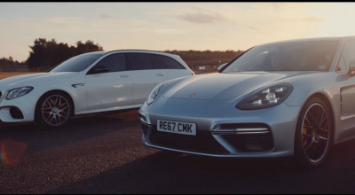 (VIDEO) Porsche Panamera Turbo Sport Turismo versus Mercedes-AMG E 63 S. Break-urile de performanță sau aliniat la linia de start! - Photo