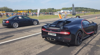 Urmărește cum se descurcă Bugatti Chiron, într-un duel cu Audi S4 de 1300 de cai putere! (VIDEO) - Photo