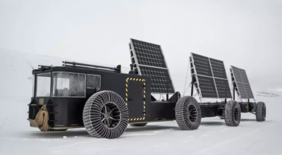 Au construit un offroader din sticle de plastic reciclate, l-au dotat cu baterii solare și vor pleca cu el în Antarctida! - Photo