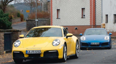 (FOTO) Viitoarea generație Porsche 911, surprinsă complet necamuflată alaturi de modelul actual. Găsește 10 deosebiri! - Photo
