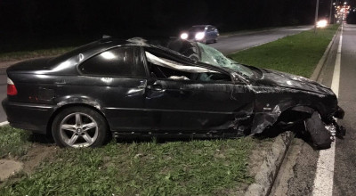 EXCLUSIV: Șoferul unui BMW în stare de ebrietate și-a făcut mașina zob după un impact cu un taxi din capitală! - Photo