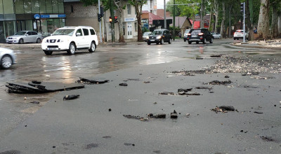 EXCLUSIV: Primăria vine cu o reacție după ce ploile au șters porțiunile recent asfaltate pe str. Ion Creangă! - Photo