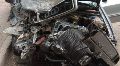 Accident în lanț înregistrat la Bălți! Trei automobile făcute zob de un șofer băut la volanul unui Audi - Photo