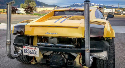 (VIDEO) Deoarece nu mai știa cum să impresioneze, și-a instalat pe Lamborghini două țevi de evacuare de la CAMION! (VIDEO) Deoarece nu mai știa cum să impresioneze, și-a instalat pe Lamborghini două țevi de evacuare de la CAMION! - Photo