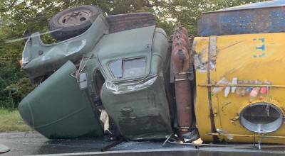 O cisternă s-a răsturnat pe traseul Stăuceni-Chișinău! Știrea se actualizează - Photo