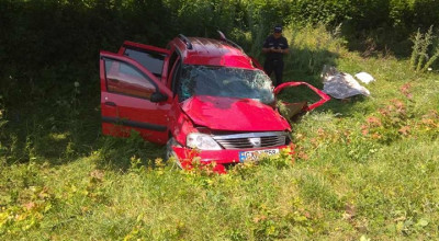 Accident tragic în raionul Sângerei! Două persoane au decedat după ce automobilul a derapat de pe traseu - Photo
