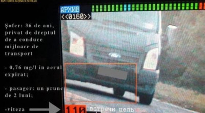 Iresponsabilitate maximă! Un șofer fără permis, prins beat conducând cu viteza de 110 km/h prin Chișinău! - Photo
