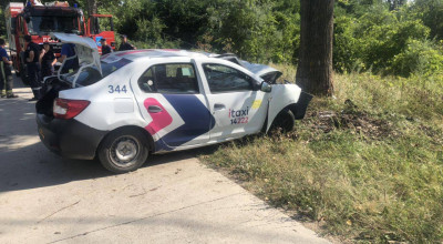 Accident tragic înregistrat în capitală. Un taximetrist a decedat după ce s-a izbit violent într-un copac! - Photo