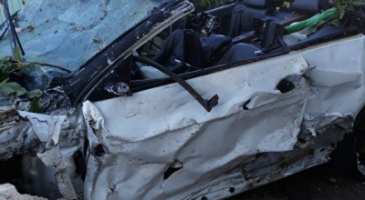 Accident cu două victime și un BMW M6 distrus. Pasagerul filma totul LIVE, transmisiune pe Facebook - Photo