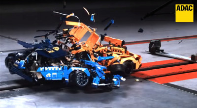 ADAC a realizat un crash-test cu Bugatti Chiron și Porsche 911. Ambele asamblate din piese LEGO! (VIDEO) - Photo