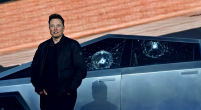 BMW râde în hohote de geamurile sparte ale noului Tesla Cybertruck! - Photo