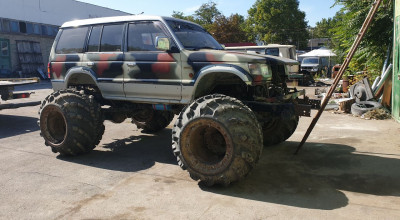 Monster Truck moldovenesc cu punți de GAZ, motor de Mercedes, caroserie de Pajero și cutie de Nissan. Și e de vânzare - Photo