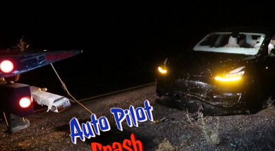 Autopilotul Tesla, a pierdut controlul după acvaplanare! Evident, a urmat un accident (VIDEO) - Photo