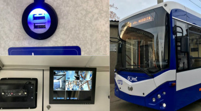 Aer condiționat și prize USB pentru reîncărcare. Asta găsești în noile troleibuze asamblate în Chișinău! - Photo