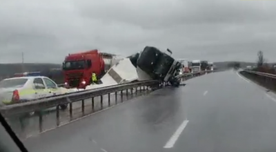 (VIDEO) Accident grav pe traseul Chișinău-Orhei, cu implicarea unui camion și unei autocisterne! - Photo