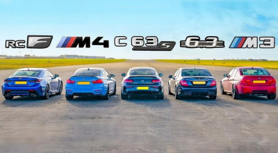 (VIDEO) Drag Racing: BMW M4 vs Mercedes-AMG C63 S și Lexus RC-F! Află cine este mai rapid - Photo