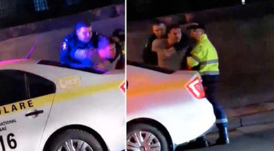 (VIDEO) Șofer încătușat în fața copiilor, filmat cum cere ajutor de la trecători! INP vine cu o reacție - Photo