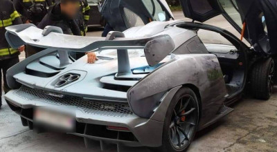 A fost înregistrat al treilea caz în care noul McLaren Senna este cuprins de flăcări în timpul mișcării! - Photo