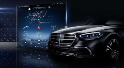 Vezi prima imagine cu noua versiune a sistemului MBUX pregătit pentru Mercedes S-Class W223! Prezentarea oficială va avea loc pe 8 iulie - Photo
