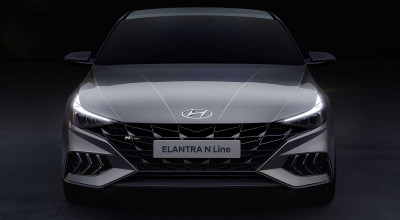 Vezi primele imagini cu Hyundai Elantra N Line! Coreenii au pregătit un design modern și agresiv pentru berlina asiatică - Photo