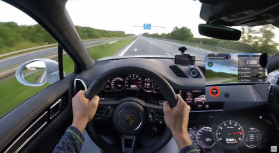 (VIDEO) Vezi cum Porsche Cayenne Turbo accelerează până la viteza maximă de 333 km/h, pe un autobahn din Germania! - Photo