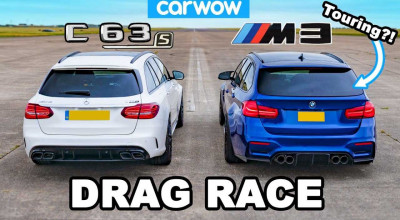 (VIDEO) Bătălia break-urilor! BMW M3 Touring(?) și AMG C63 S Estate într-o cursă de drag racing! - Photo