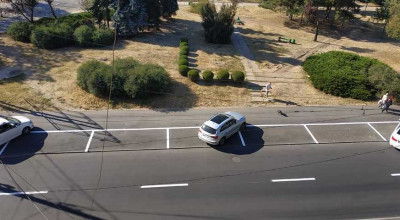 Fantastic! O ”pictură” cu dungi albe pe asfalt, pune mari probleme șoferilor moldoveni - Photo