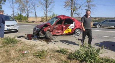 Poliția vine cu detalii despre accidentul grav de la Ciocana. De vină s-ar face șoferul taxiului - Photo