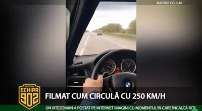 (VIDEO) Vitezoman filmat la volanul unui BMW mergând cu 250 km/h: ”Nu te teme uăi bratan!” - Photo
