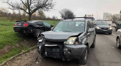 EXCLUSIV: Află cine se face vinovat de accidentul de la Durlești cu implicarea unui Mustang. Șoferul Nissan-ului a fost spitalizat - Photo